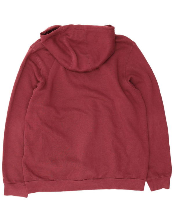 Adidas Grafisk hættetrøje til mænd Large Burgundy Cotton Sports