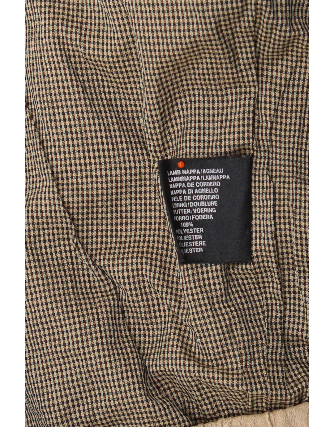 Vintage herre læderjakke UK 42 XL Beige