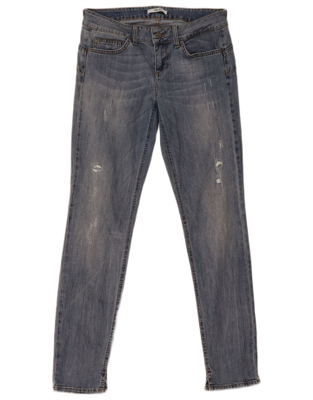 Liu Jo Dame Distressed Skinny Jeans W30 L30 Blå