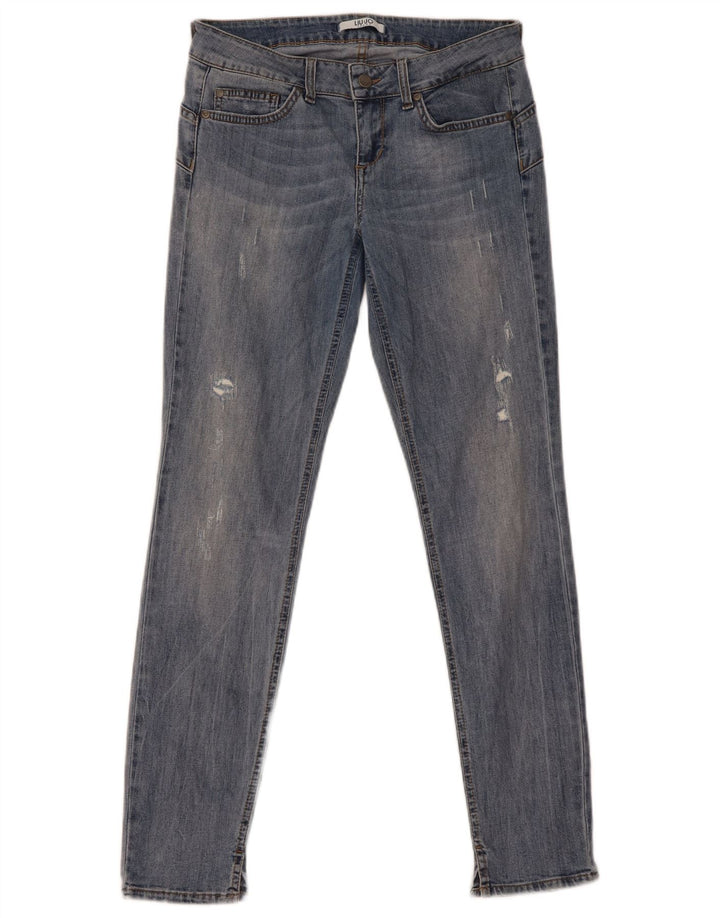 Liu Jo Dame Distressed Skinny Jeans W30 L30 Blå