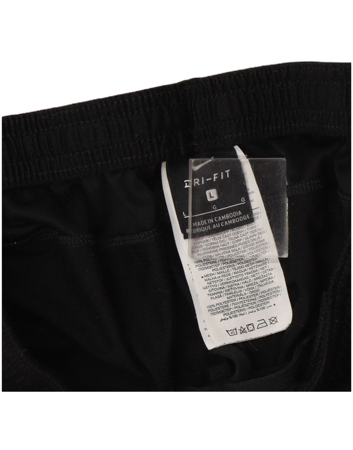 Nike Herre Dri Fit træningsdragt Bukser Large Black Colourblock Polyester