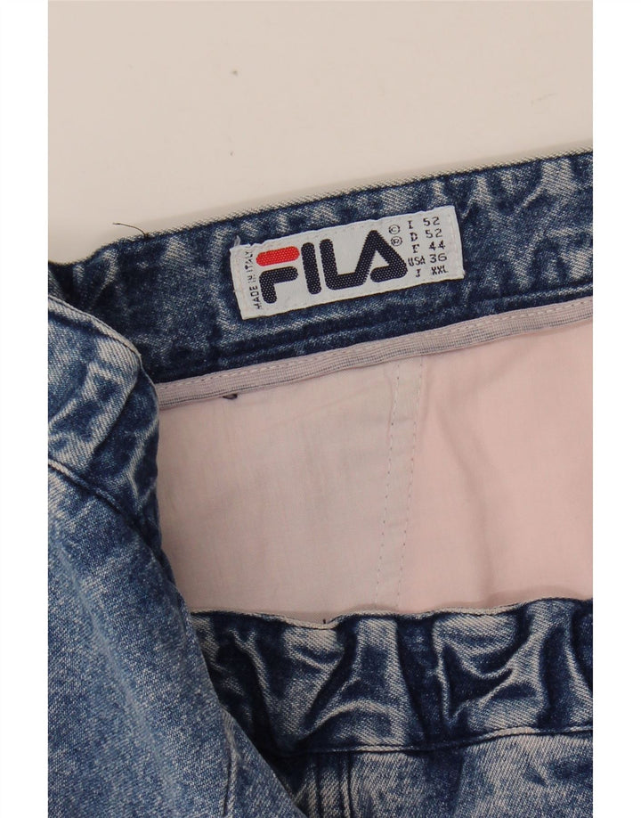 FILA Mens Denim Shorts W36 Large  Blue