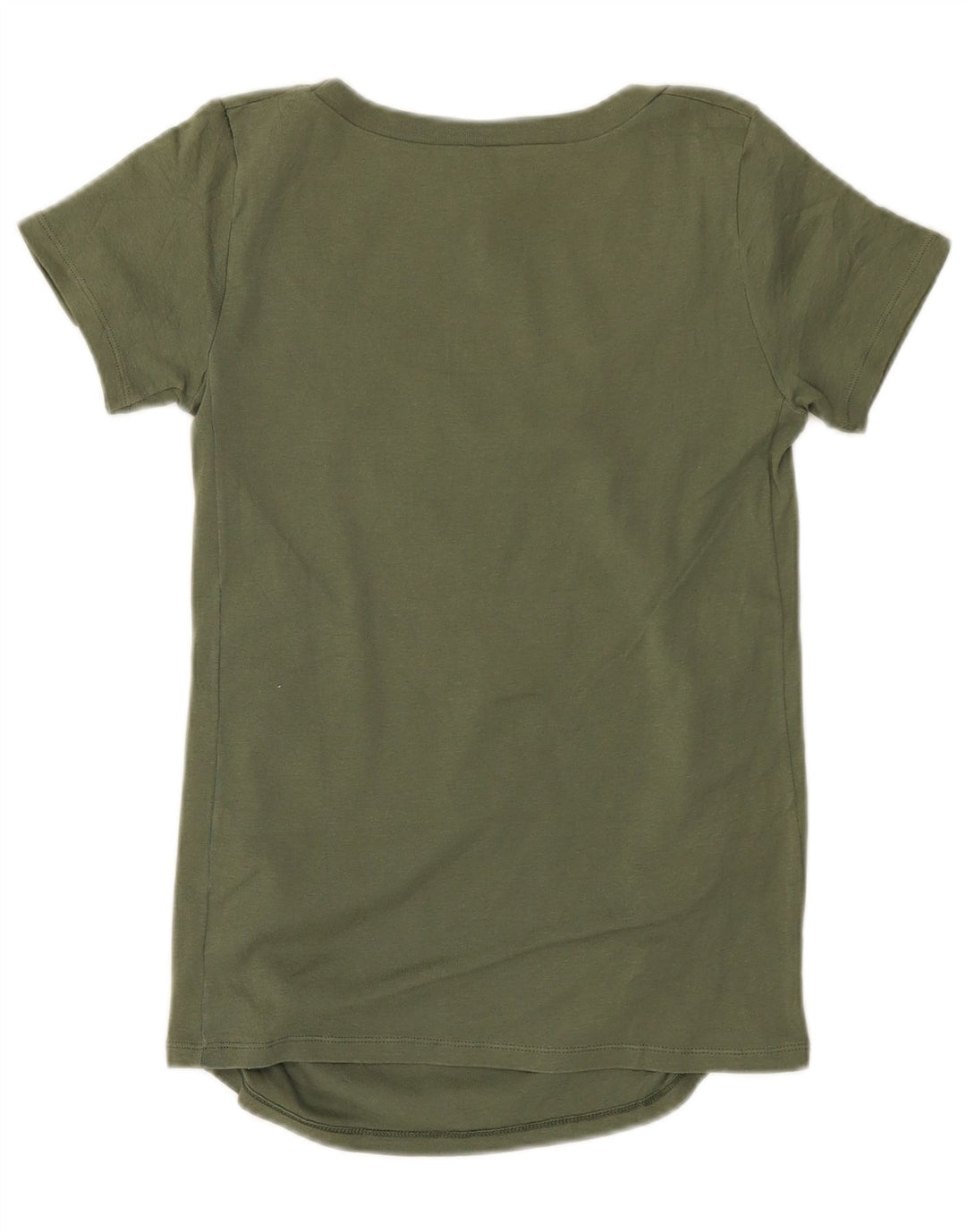 Benetton Dame T-Shirt Top UK 10 Small Khaki