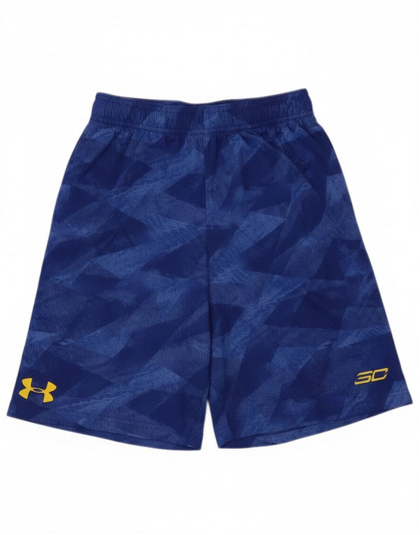 Under Armour Boys Sports Shorts 9-10 år Medium Blue Geometric