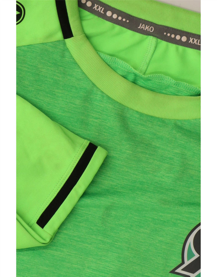 Jako Herre Grafisk T-Shirt Top 2XL Grøn Colourblock Polyester
