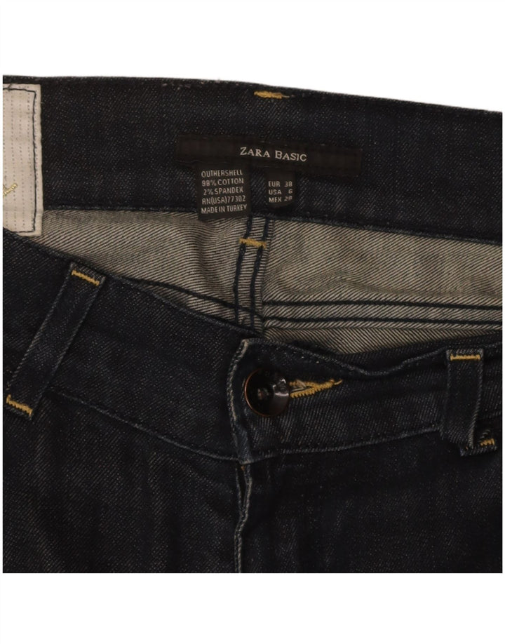 ZARA Womens Slim Jeans EU 38 Small W28 L32 Navy Blue Cotton