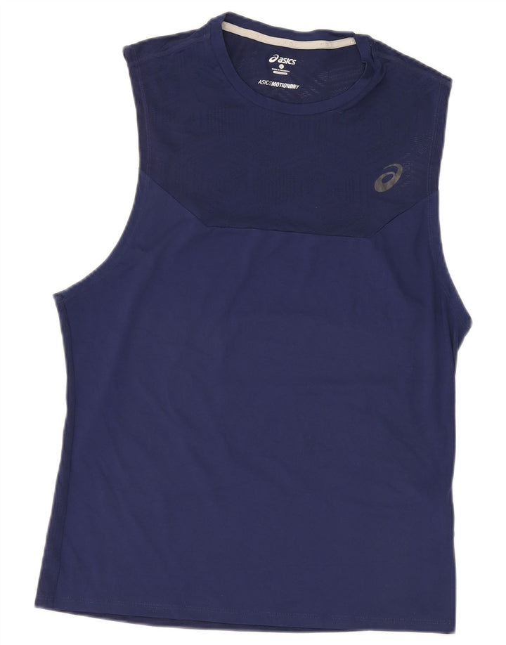 Asics Damevest Top UK 16 Large Navy Blue Polyester