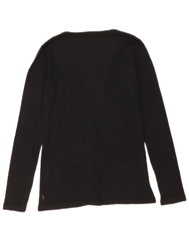 Kappa Dame Cardigan Sweater UK 6 XS Sort Uld