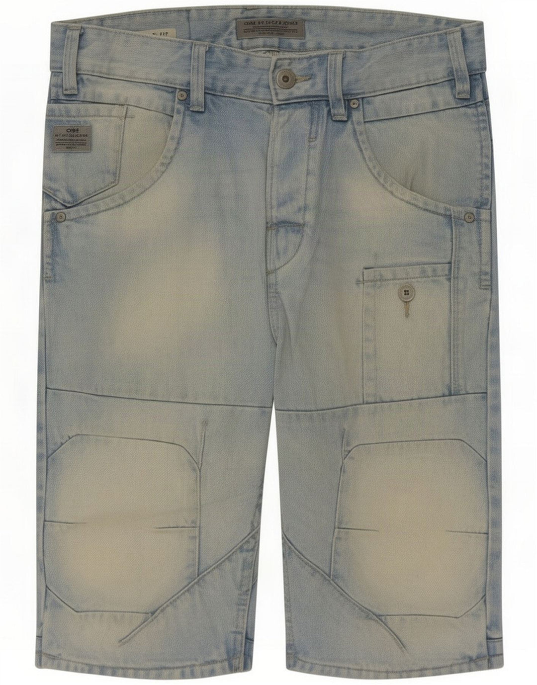 Jack & Jones Mens Cargo Denim Shorts Medium W32 Blue