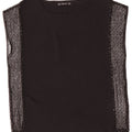 Zara Dame ærmeløs bluse Top UK 12 Medium Sort