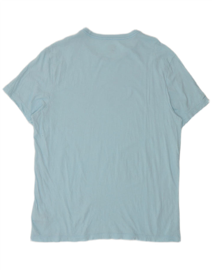 J. Crew Herre T-Shirt Top Stor Blå Bomuld