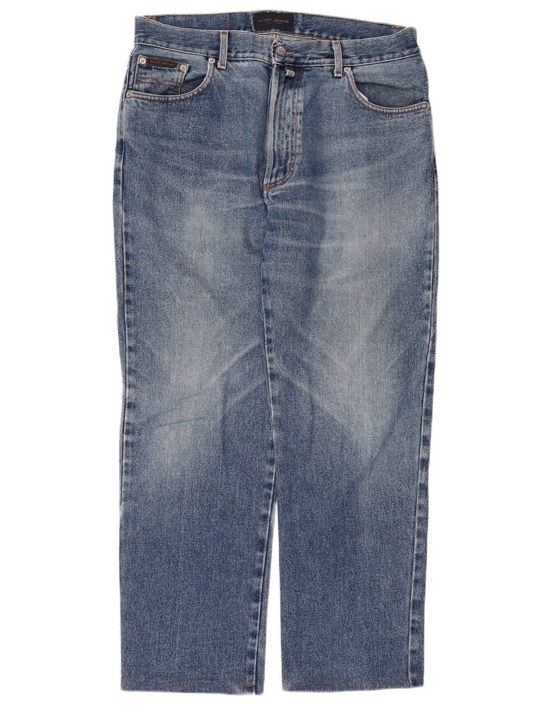Gant Herre Regular Straight Jeans W34 L27 Blå Bomuld