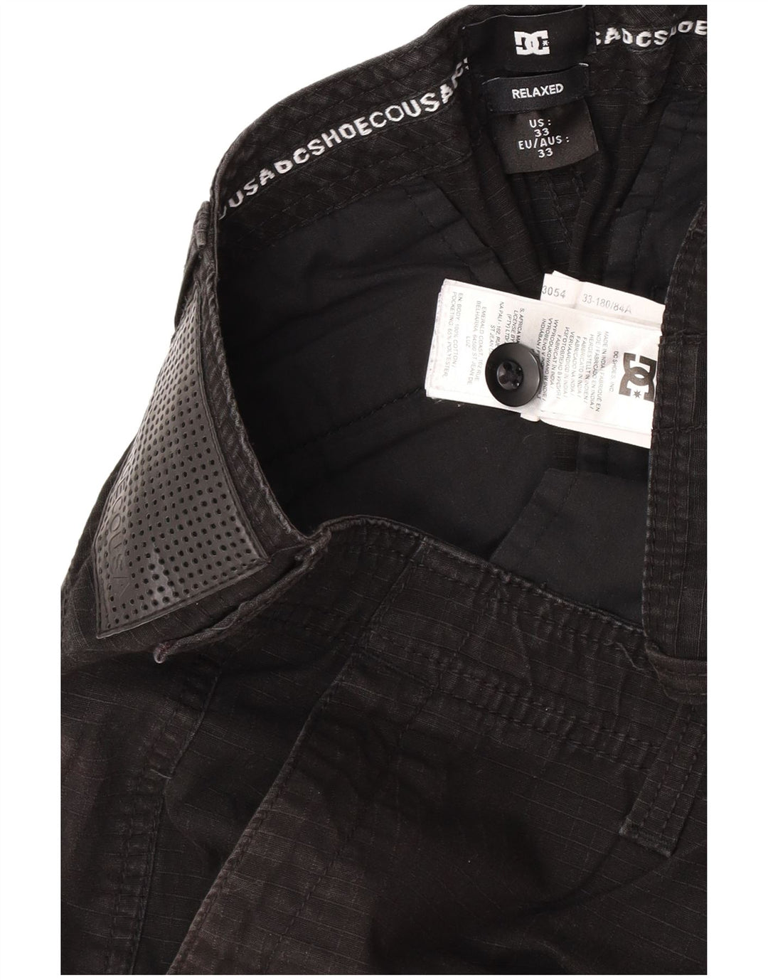 DC Herre Relaxed Fit Cargo Shorts W33 Medium Sort Bomuld