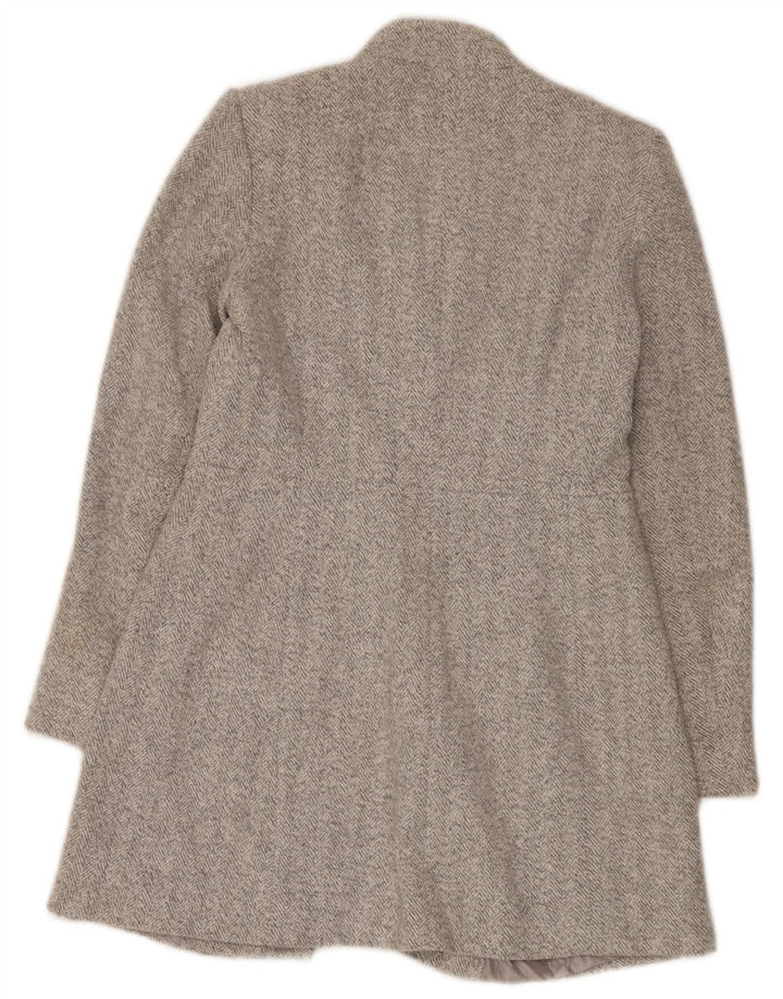 Zara Dameoverfrakke UK 12 Medium Beige Sildebenspolyester
