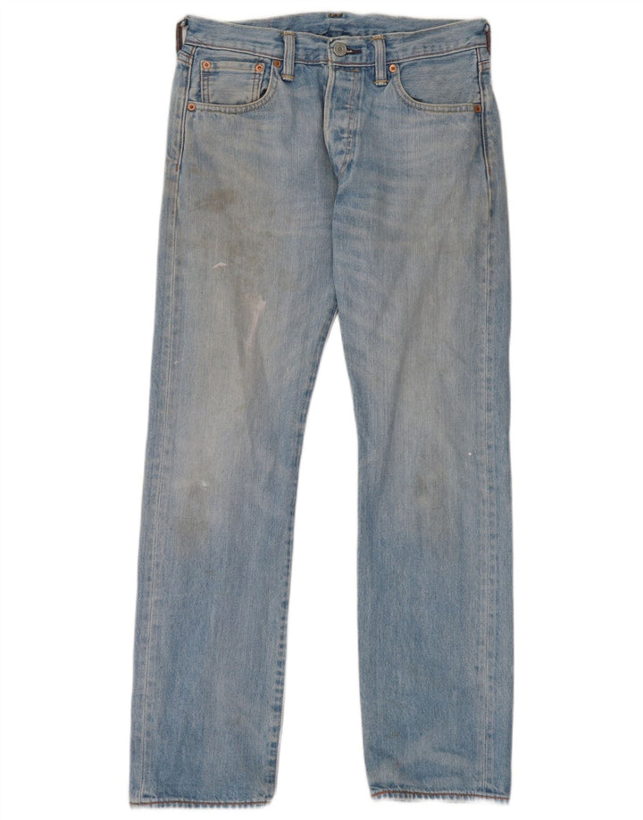 Levi's Herre 501 Straight Jeans W30 L30 Blå Bomuld