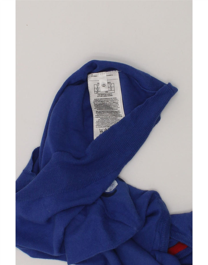 GUESS Boys Graphic V-Neck Jumper Sweater 5-6 Years Blue Cotton | Vintage Guess | Thrift | Second-Hand Guess | Used Clothing | Messina Hembry 
