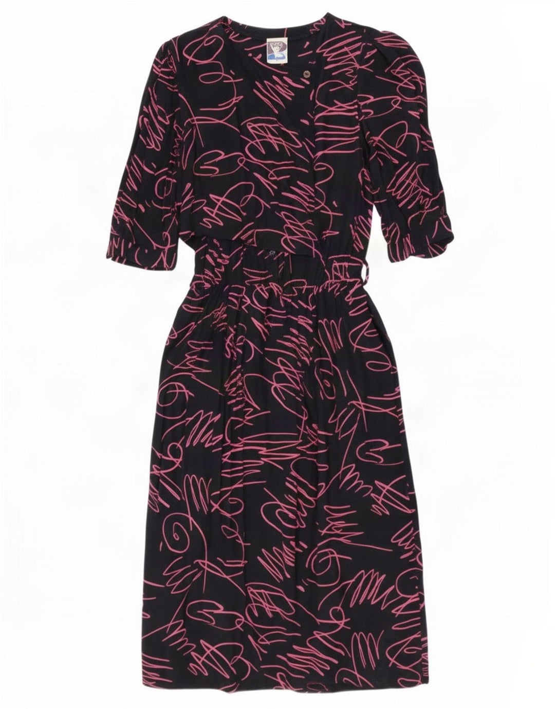 Yessica Womens By C&A Abstrakt mønster Maxikjole EU 40 Medium Sort