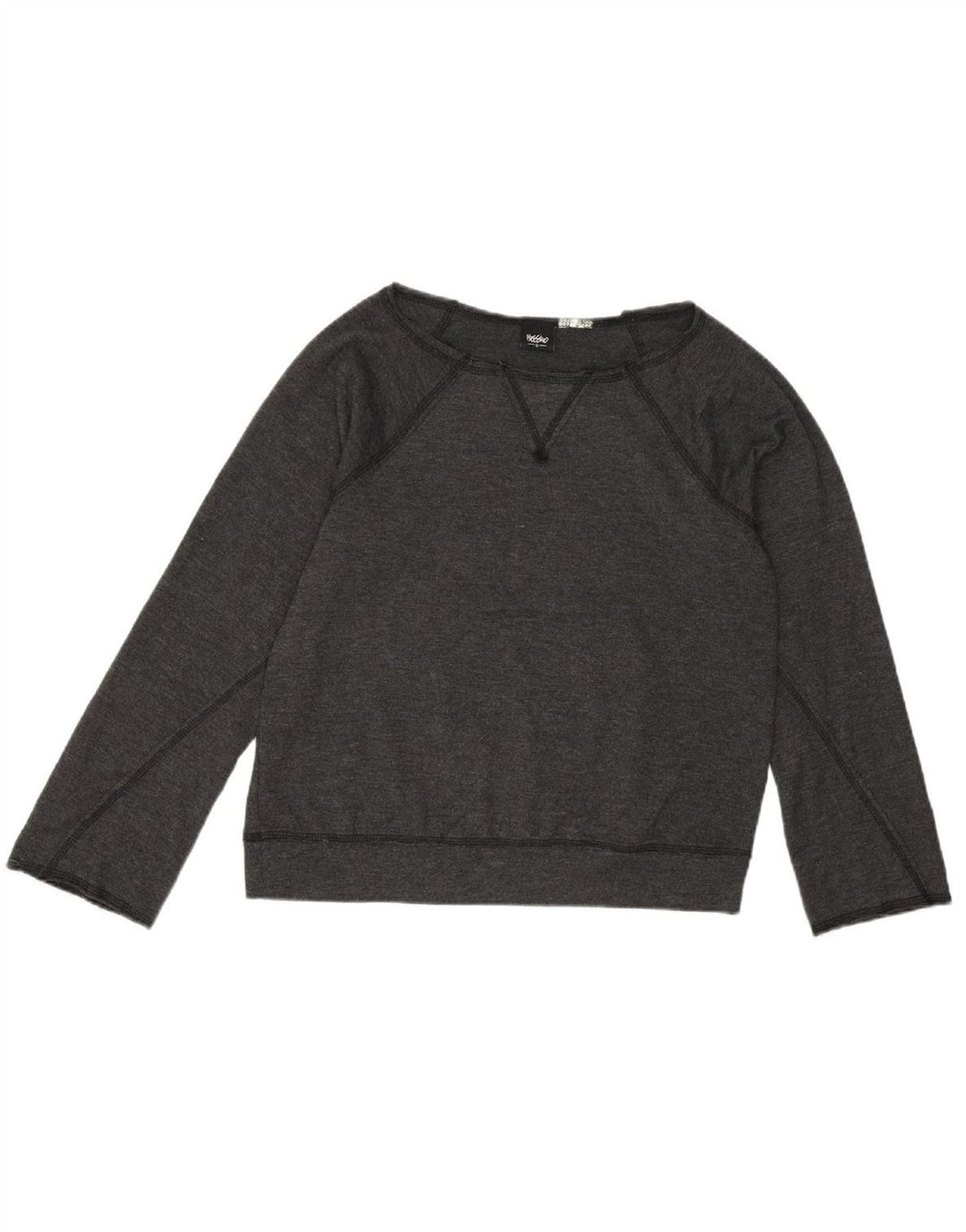 MOSSIMO Womens Top Long Sleeve UK 12 Medium Grey