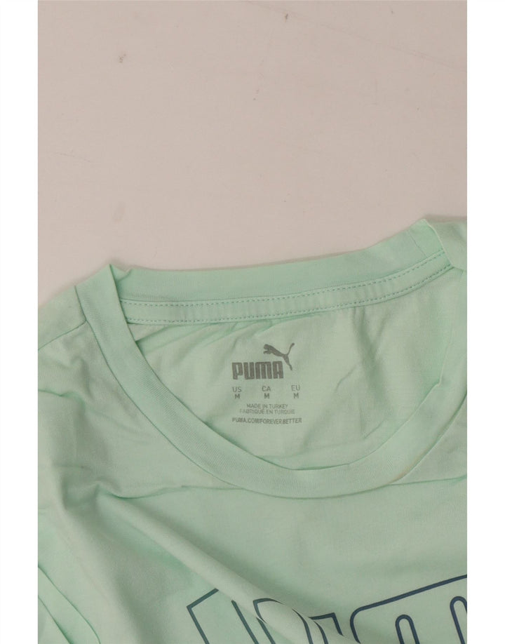 Puma Grafisk T-shirt top til kvinder DK 14 Medium Grøn