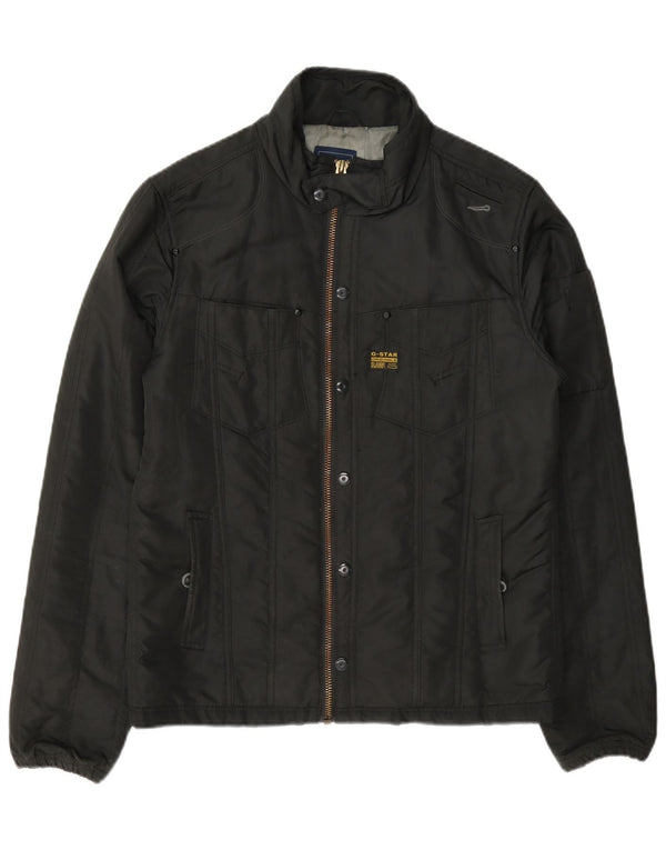 G-Star Mens Bomber Jacket UK 38 Medium Navy Blue Polyester