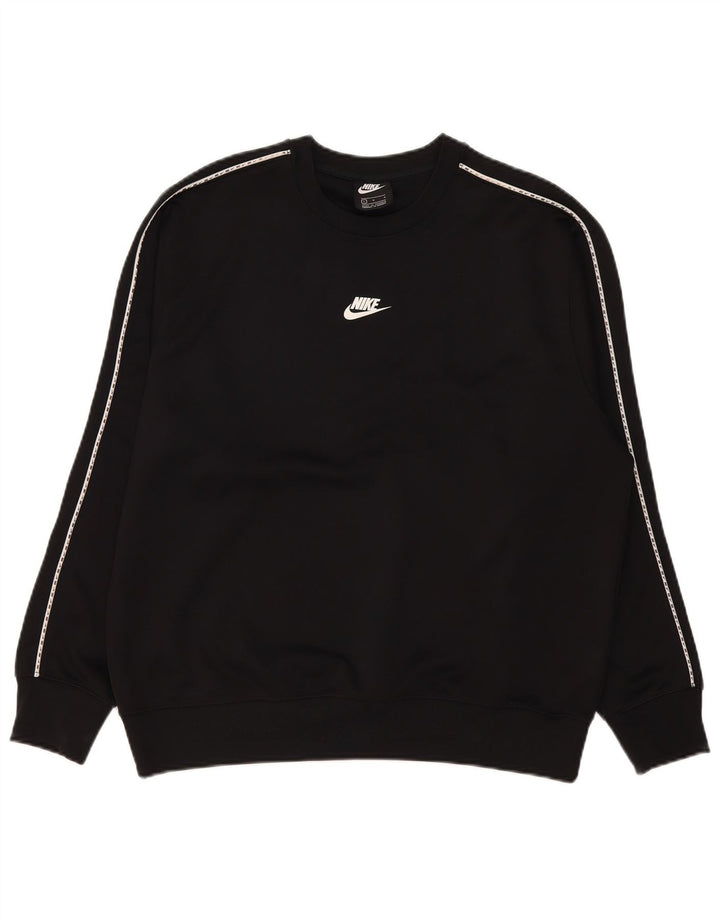 Nike grafisk sweatshirt til mænd, stor sort polyester