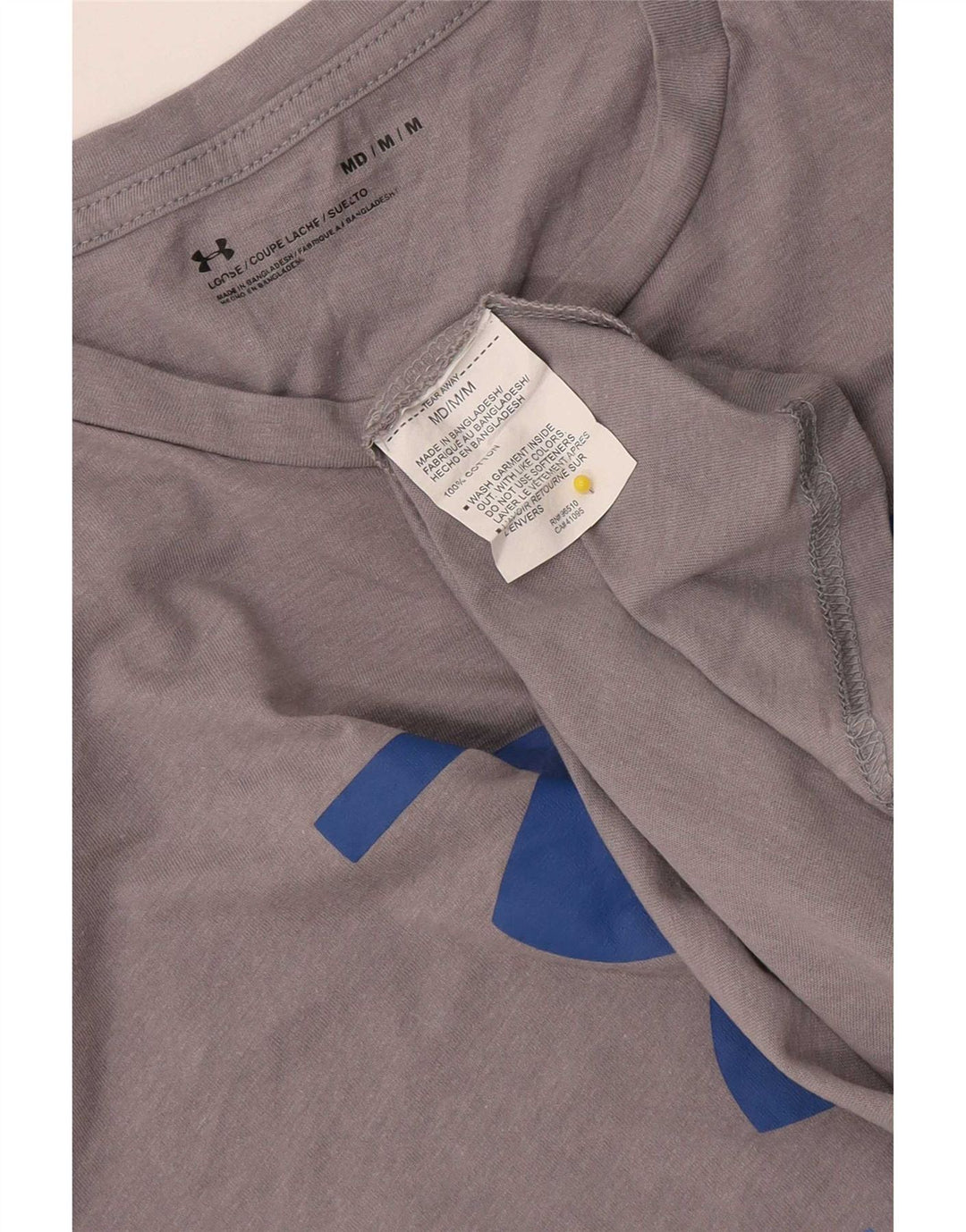 Under Armour Herre grafisk T-shirt Top mellemgrå bomuld