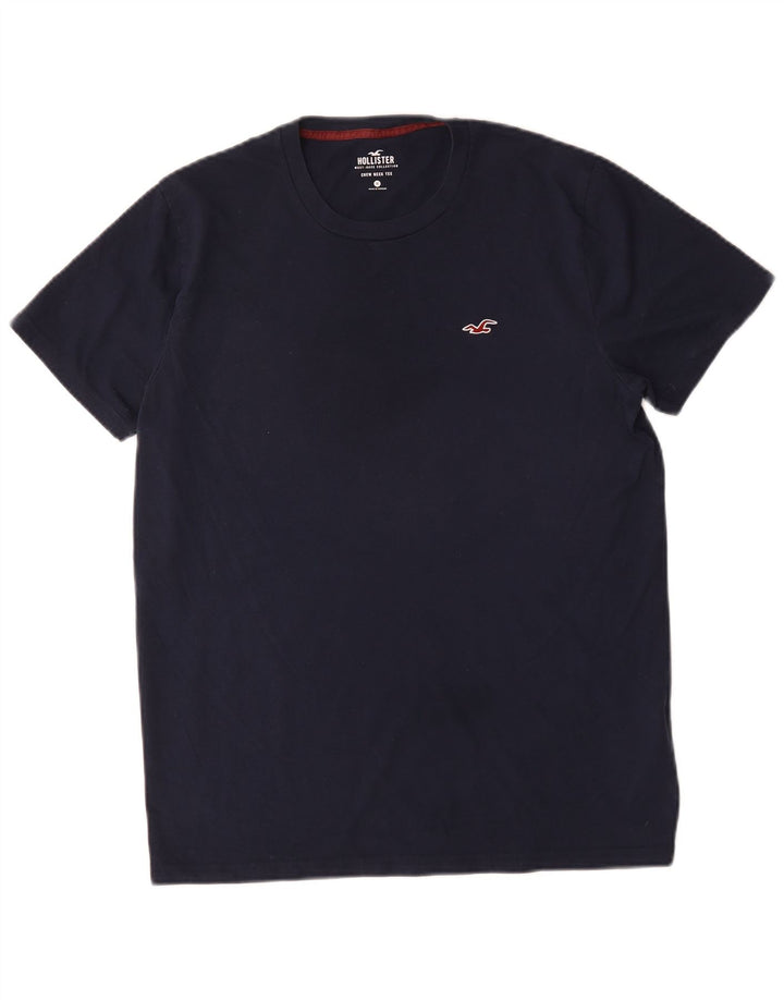 Hollister Herre T-shirt Top Medium Marineblå Bomuld