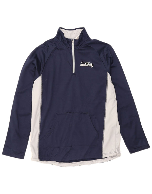 NFL Boys Seattle Seahawks Sweatshirt Jumper 13-14 år XL Navy Blue