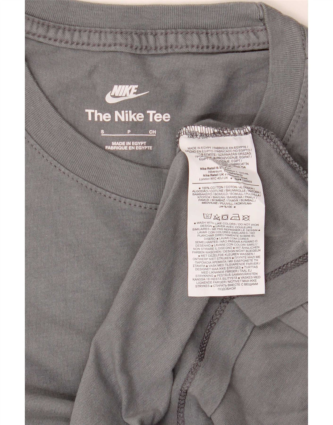 Nike T-shirt top til mænd, lille grå bomuld
