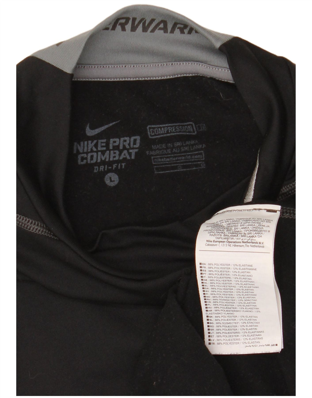 Nike Herre Top Langærmet Stor Sort Colourblock Polyester