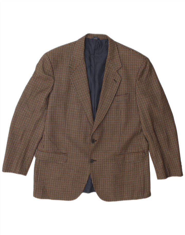 Cacharel Herre 2-knaps blazerjakke IT 52 XL Brun Houndstooth Uld
