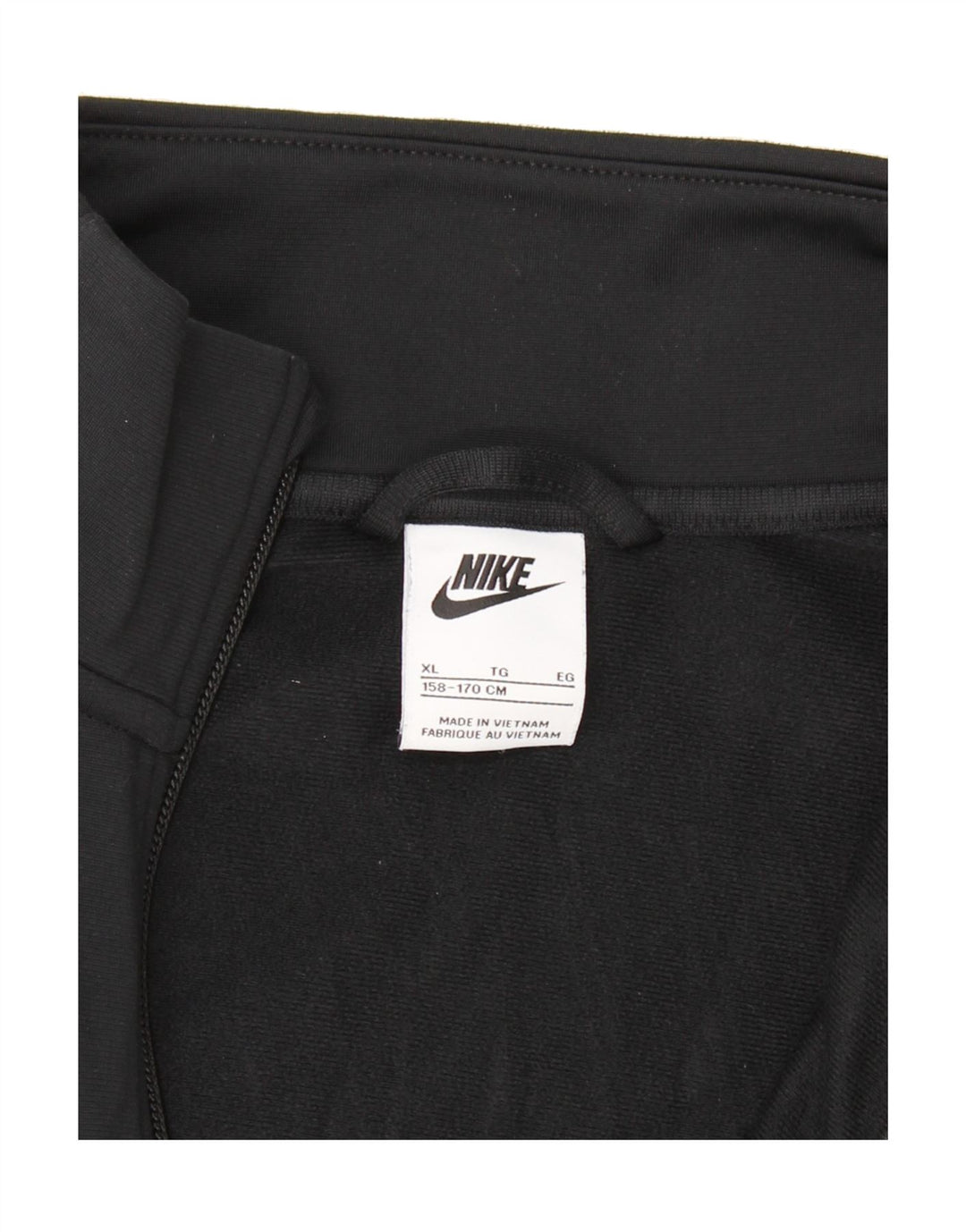 NIKE Boys Graphic Tracksuit Top Jacket 13-14 Years XL Black Polyester Vintage Nike and Second-Hand Nike from Messina Hembry 