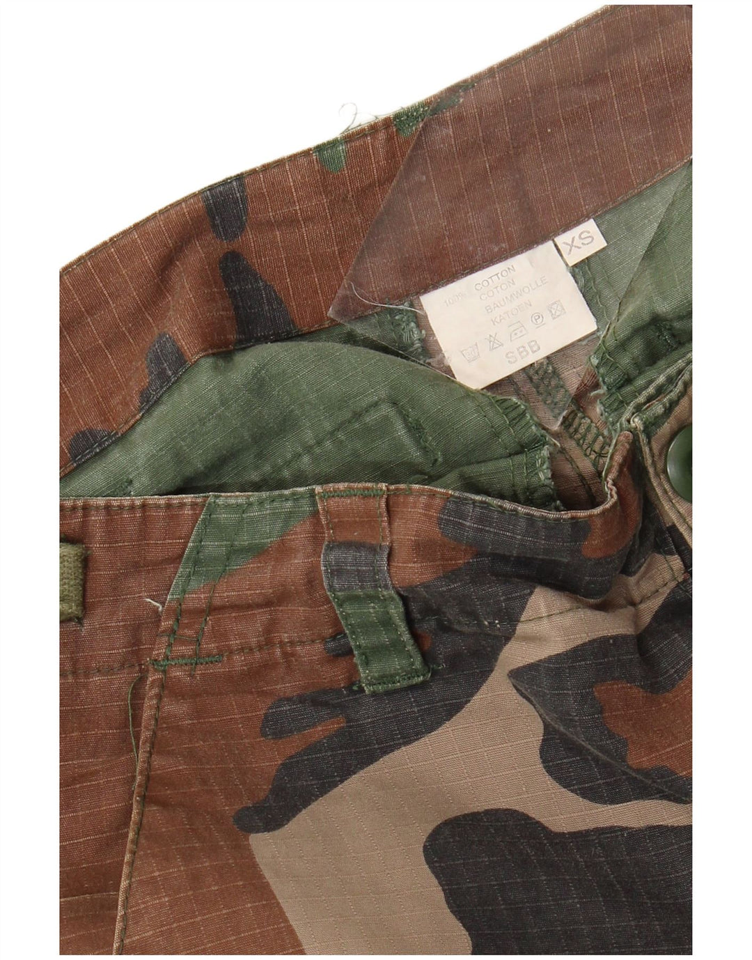 VINTAGE Cargo Shorts til mænd XS W30 Flerfarvet Camouflage Bomuld
