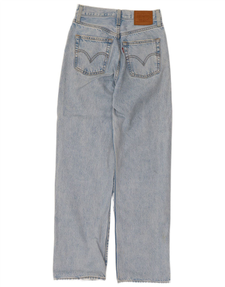 Levi's Dame Ribcage Straight Jeans W24 L29 Blå Bomuld
