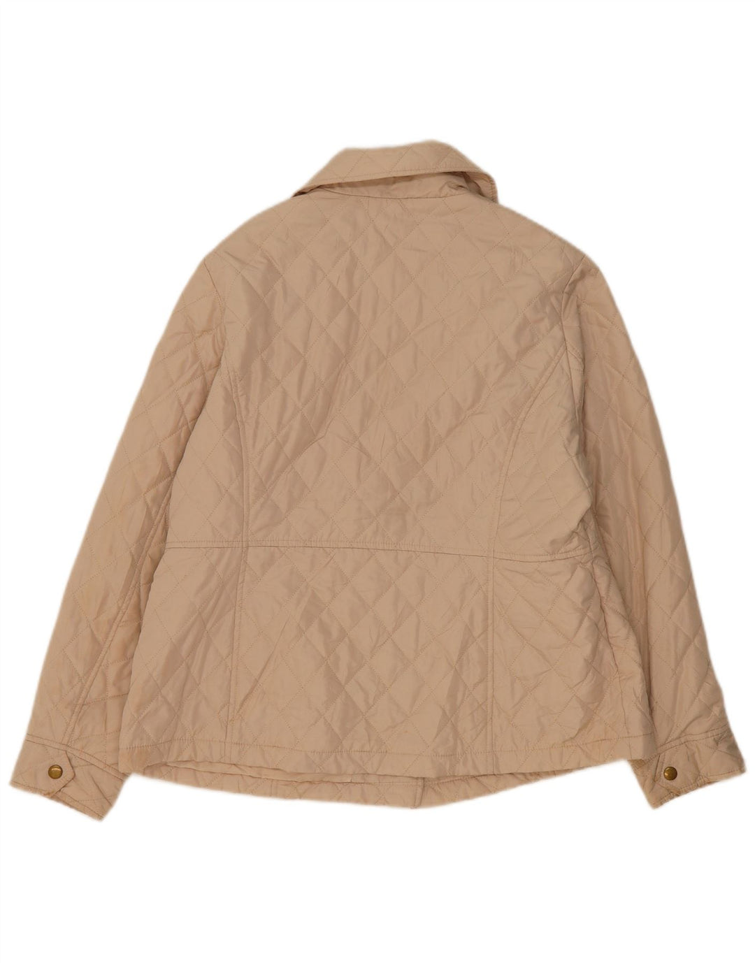 Marks & Spencer Quiltet jakke til kvinder UK 16 Large Beige Polyester