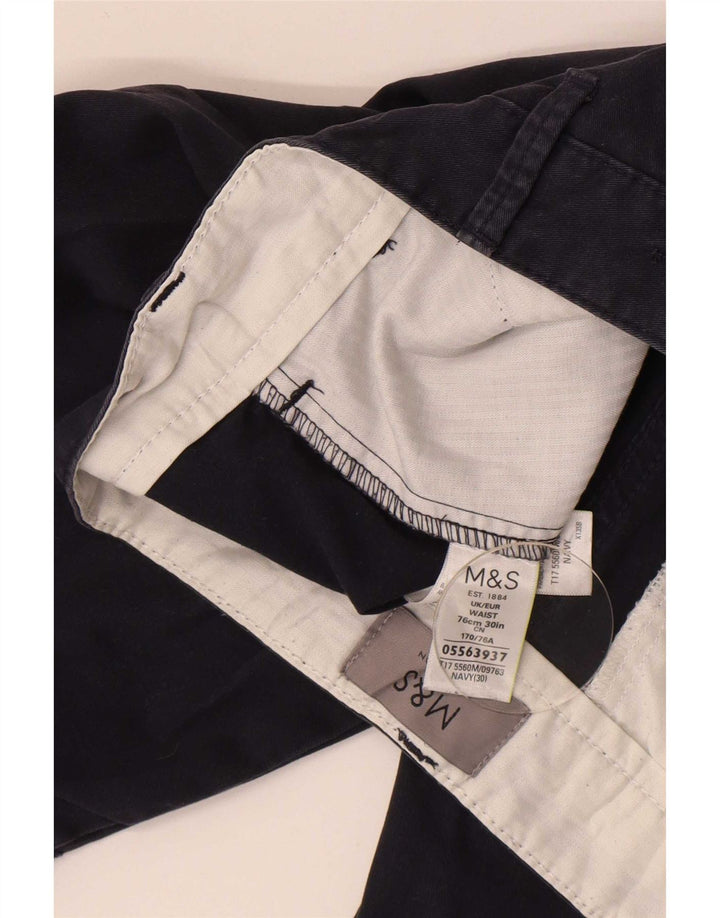 Marks & Spencer Herre Chino Shorts W30 Medium Marineblå Bomuld