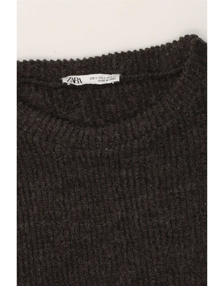 Zara Dame Oversized T-Shirt Top UK 10 Lille Grå