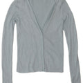 Zara Dame Cardigan Sweater UK 12 Medium Blue Rayon