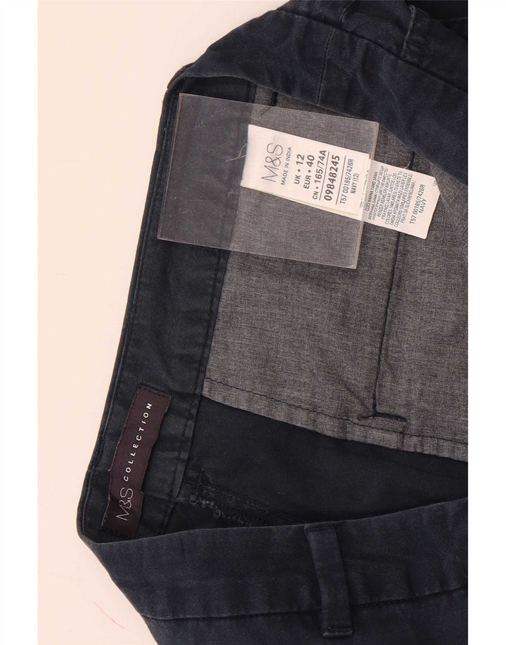 Marks & Spencer Chino Shorts til kvinder UK 12 Medium W30 Marineblå Bomuld
