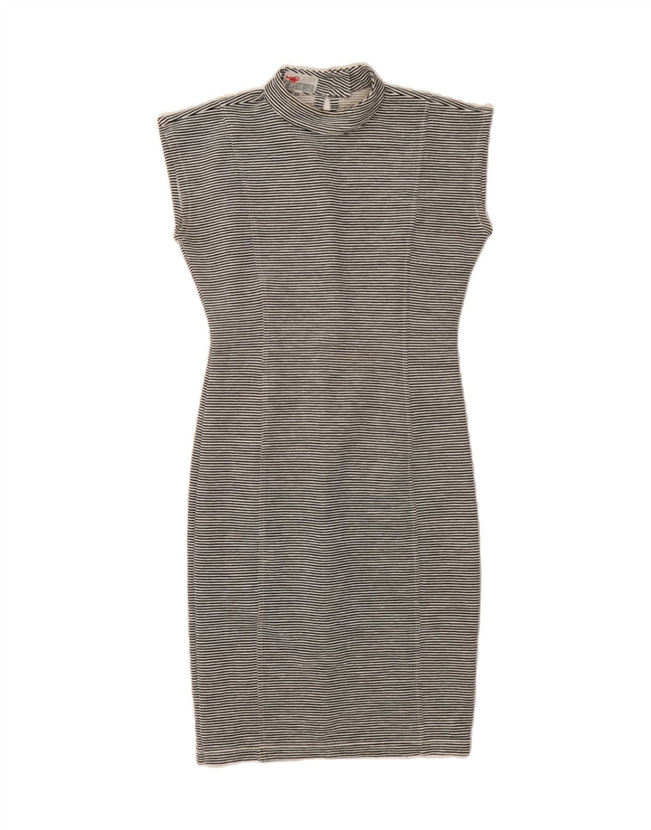 GB.PEDRINI Womens Sleeveless Sheath Dress IT 42 Medium Grey Pinstripe Vintage GB.PEDRINI and Second-Hand GB.PEDRINI from Messina Hembry 