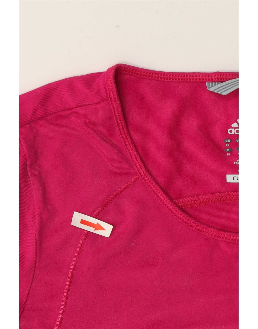 Adidas Dame Climalite T-Shirt Top UK 12 Medium Pink