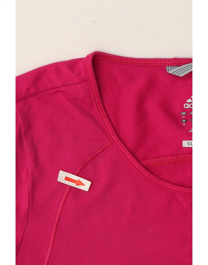 Adidas Dame Climalite T-Shirt Top UK 12 Medium Pink
