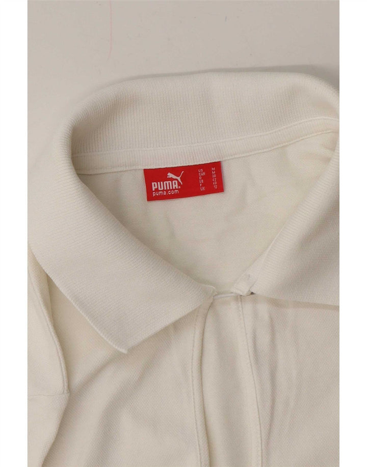 Puma Dame Polo Shirt UK 12 Medium White