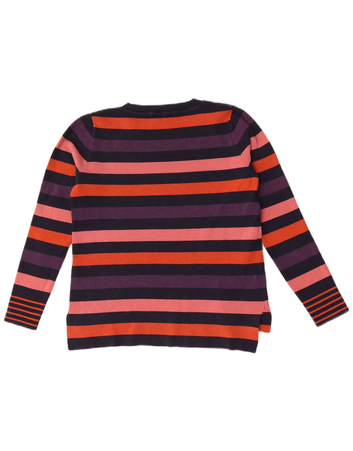 Oasis Dame Crew Neck Jumper Sweater UK 10 Small Multicolored Striped