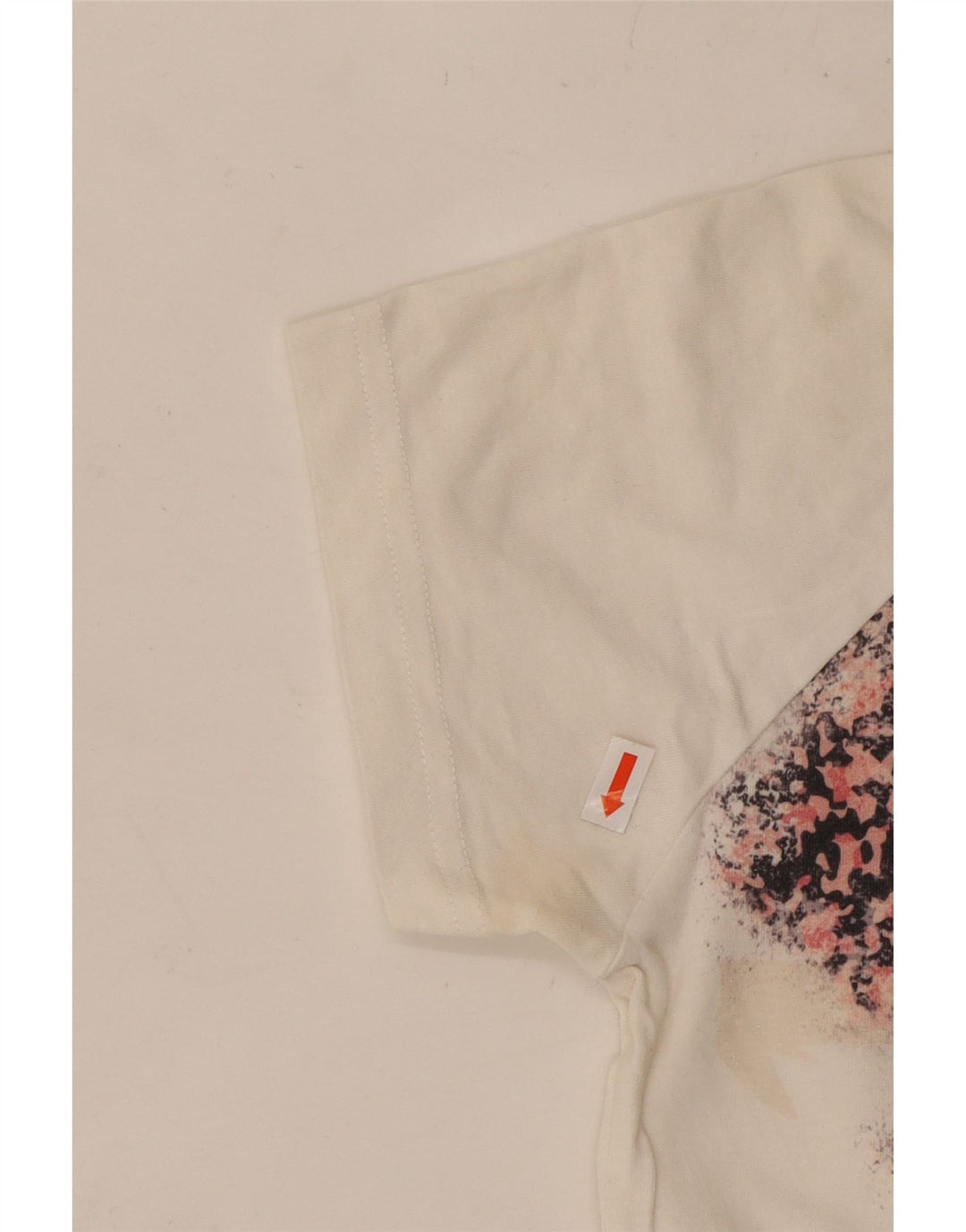 ADIDAS Grafisk T-shirt top til kvinder DK 10 Small White Animal Print Bomuld