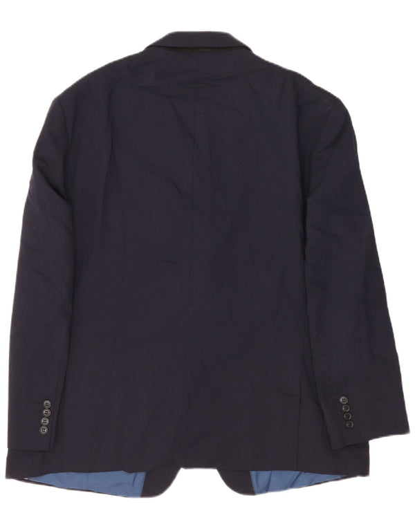 Marks & Spencer Herre 2-knaps blazerjakke UK 46 3XL Marineblå Uld
