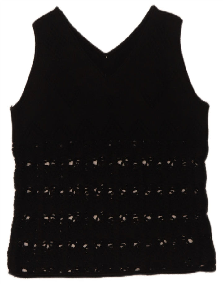 Vintage Dame Vest Tank Top UK 12 Medium Sort