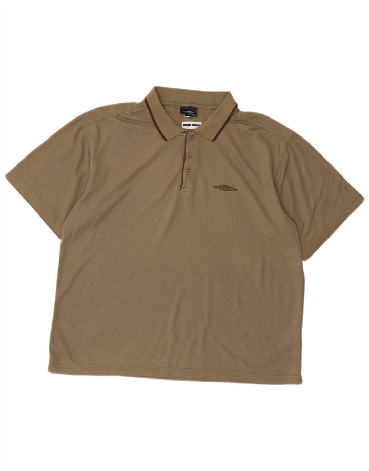UMBRO Poloskjorte til mænd Large Khaki Polyester