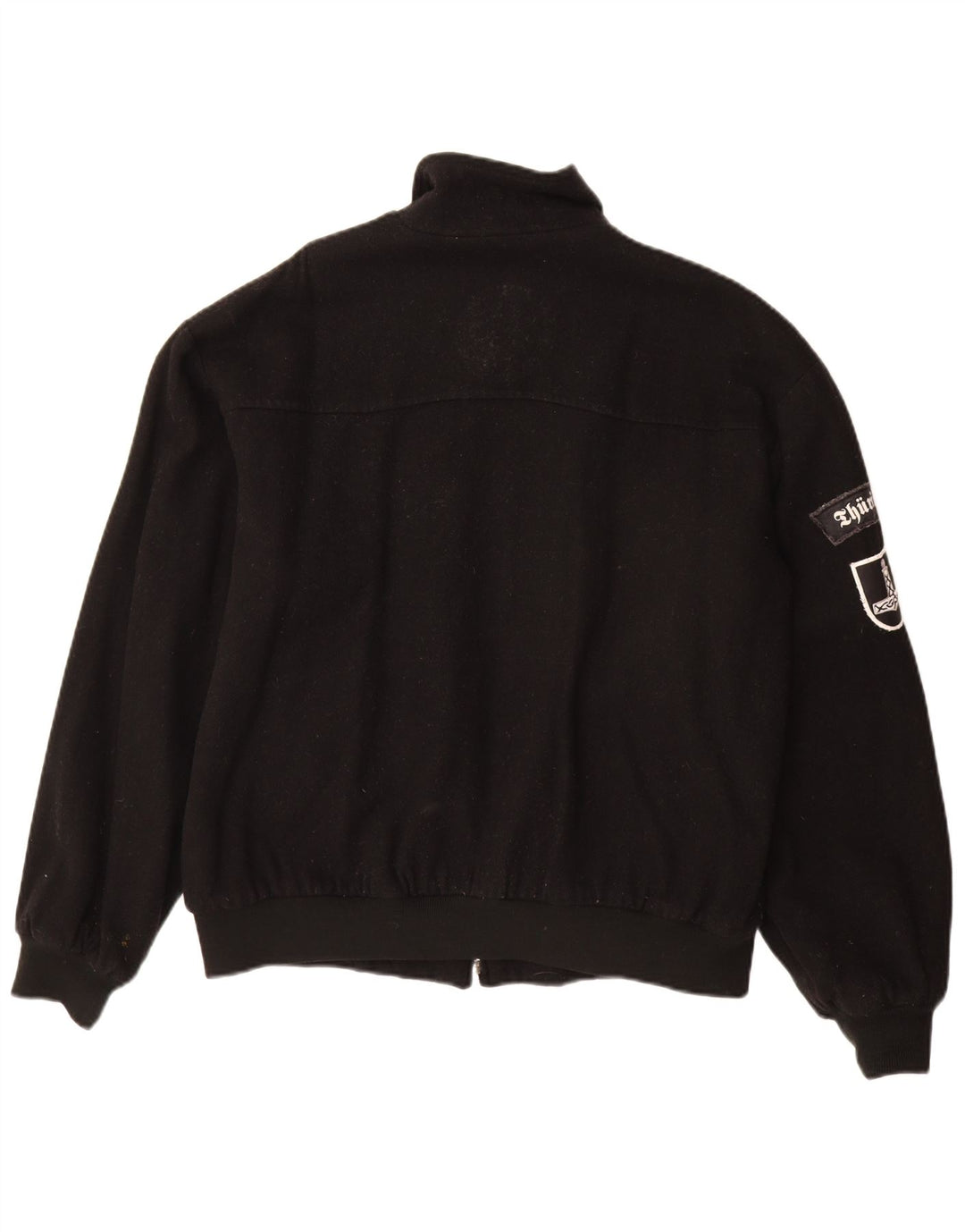 Vintage Bomberjakke til mænd UK 40 Large Black Wool