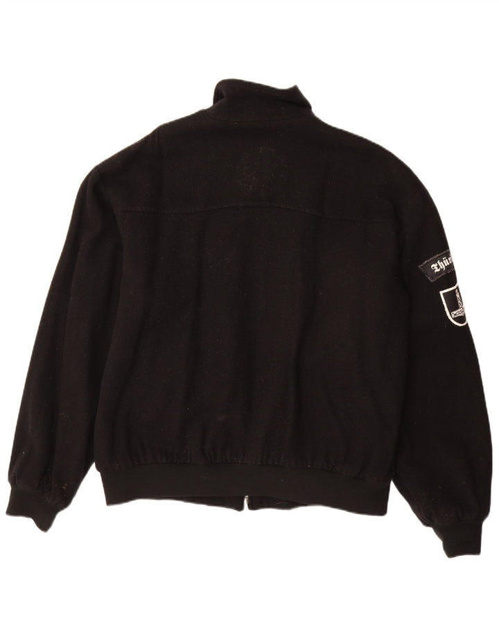 Vintage Bomberjakke til mænd UK 40 Large Black Wool